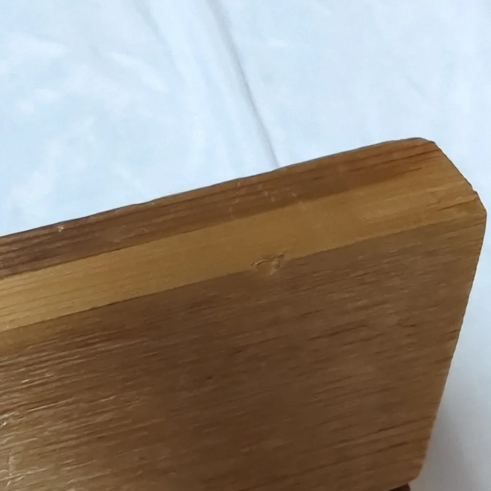 Hand Crafted Solid Wood Lidded 3D Floral Rustic Cottage Storage or Wedding Box